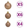 vidaXL Artificial Pre-lit Christmas Tree with Ball Set Red 180 cm PVC