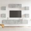 vidaXL 7 Piece TV Cabinet Set Concrete Grey Engineered Wood