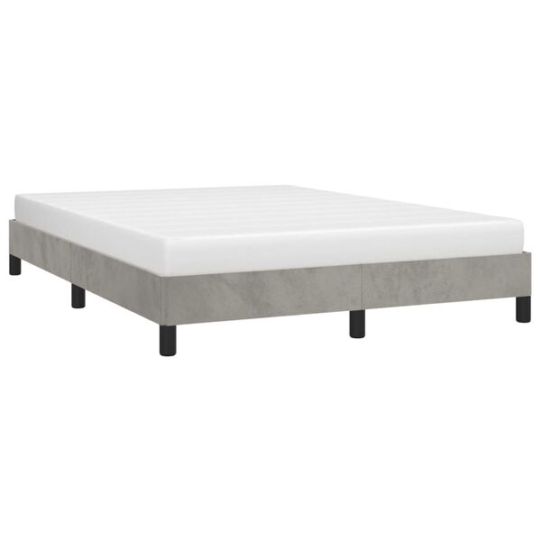vidaXL Bed Frame without Mattress Light Grey 135x190 cm Double Double Velvet