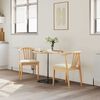 vidaXL Dining Chair 2 pcs Natural and Light Solid Rubberwood