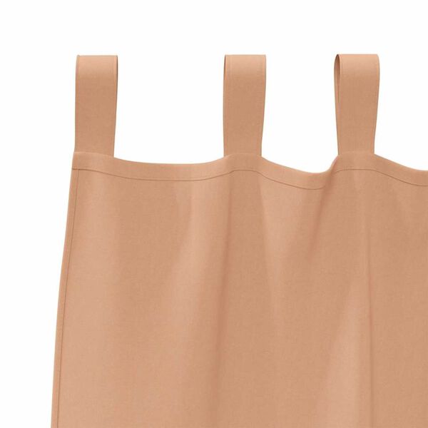 vidaXL Blackout Curtains with Rings 2 pcs Light Brown 245 x 140 cm