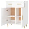 vidaXL Sideboard High Gloss White 69.5x34x90 cm Engineered Wood