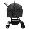 vidaXL Folding Pet Stroller Black 81 x 47 x 99 cm 600D Oxford fabric