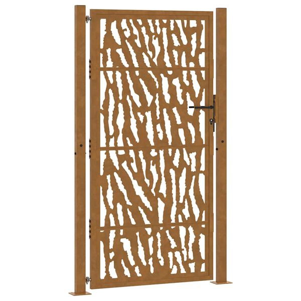 vidaXL Garden Gate 100x200 cm Weathering Steel Trace Design