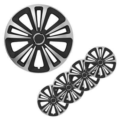 ProPlus Wheel Covers Terra Silver and Black 15 4 pcs