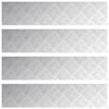 vidaXL Stair Tread Rectangular 4 pcs Silver 90 x 20 cm Aluminium