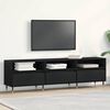 vidaXL TV Cabinet Black Oak 150 x 30 x 44.5 cm Engineered Wood