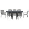 vidaXL Garden Dining Set 9 pcs Anthracite Steel