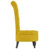 vidaXL High Back Chair Yellow Velvet Button Design