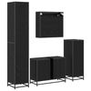 vidaXL Bathroom Furniture Set 4 pcs Black Oak Engineered Wood