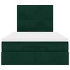 vidaXL Ottoman Bed with Mattresses Dark Green 120x200cm Velvet