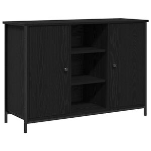 vidaXL Sideboard Black Oak 100 x 35 x 70 cm