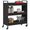 vidaXL Kitchen Trolley Black 70x30x82 cm Engineered Wood