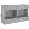 vidaXL 6 Piece TV Wall Cabinet Set with LED Lights Concrete Grey