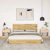 vidaXL Bed Frame with Headboard without Mattress 160x200 cm Solid Wood Oak