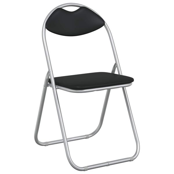 vidaXL Folding Chair 8 pcs Black and Grey 48 x 43.5 x 81 cm