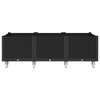 vidaXL Garden Planter with Wheels Black 150x80x54 cm PP