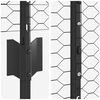 vidaXL Fence with Post Grey 1.6 x 25 m Steel and PVC