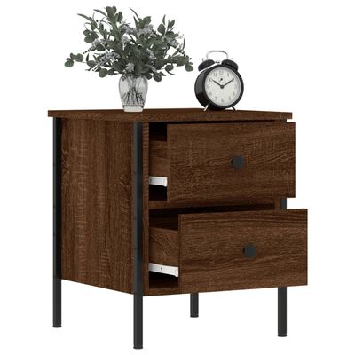 vidaXL Bedside Cabinet Brown Oak 40x42x50 cm Engineered Wood