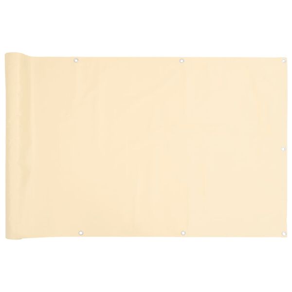 vidaXL Balcony Privacy Screen Cream 300x90 cm PVC