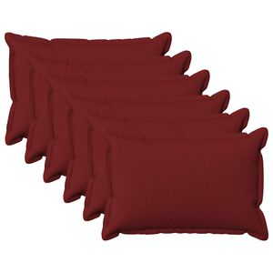 vidaXL Cushion Cover 6 pcs HOUTEN Wine Red 40 x 60 cm Faux Linen
