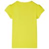 Kids' T-shirt with Cap Sleeves Bright Yellow 140