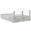 vidaXL Bed Frame Concrete Grey 140 x 190 cm Engineered Wood