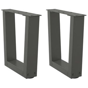 vidaXL Coffee Table Legs V-Shape 2 pcs Anthracite 30x(30-31.3) cm Steel