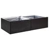 vidaXL Garden Planter Black 157x80x40 cm Poly Rattan