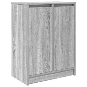 vidaXL Shoe Cabinet Grey Sonoma 57x34x76 cm Engineered Wood