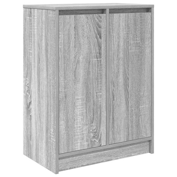 vidaXL Shoe Cabinet Grey Sonoma 57x34x76 cm Engineered Wood
