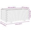 vidaXL Garden Planter Wax Brown 110x60x49.5 cm Solid Wood Pine
