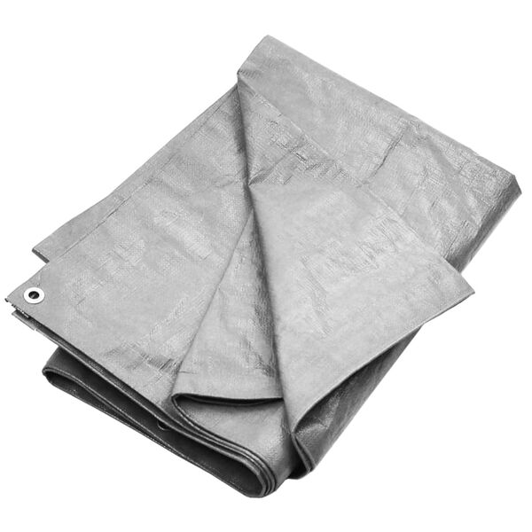 vidaXL Tarpaulin 180 g/m² 3x6 m Grey HDPE