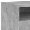 vidaXL Bedside Cabinet with LED Lights Concrete Grey 40x39x37 cm