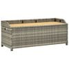 vidaXL Garden Storage Bench 120 cm Poly Rattan Grey