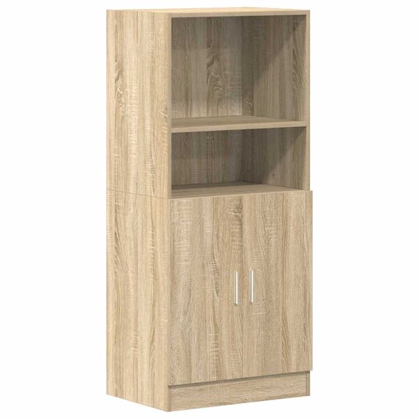 vidaXL Kitchen Cabinet Sonoma Oak 57x41.5x131.5 cm Engineered Wood