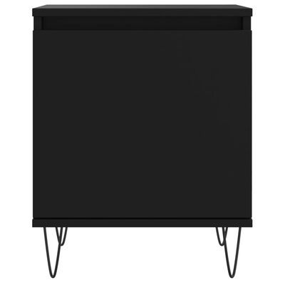 vidaXL Bedside Cabinet Black 40x30x50 cm Engineered Wood