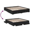 vidaXL Bed Frame with Drawers without Mattress Black 200x200 cm