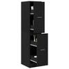 vidaXL Apothecary Cabinet Black Oak 30x41x144.5 cm Engineered Wood