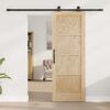 vidaXL Sliding Door ORKDAL Brown 73.5 x 198.5 cm Solid Pine Wood