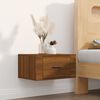 vidaXL Wall-mounted Bedside Cabinets 2 pcs Brown Oak 50x36x25 cm