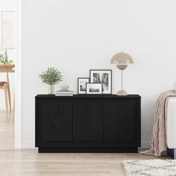 vidaXL Sideboard Black Oak 102 x 35 x 55 cm Engineered Wood