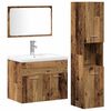vidaXL Bathroom Furniture Set with Shelf 4 pcs Brown Engineered Wood
