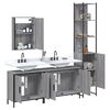 vidaXL 4 Piece Bathroom Furniture Set Grey Sonoma Engineered Wood