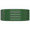 vidaXL Garden Raised Bed Galvanised Steel 100x100x36 cm Green