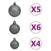 vidaXL Artificial Christmas Tree with LEDs&Ball Set&Pine Cones 180 cm