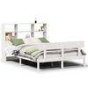 vidaXL Bookcase Bed without Mattress White 160x200 cm Solid Wood Pine