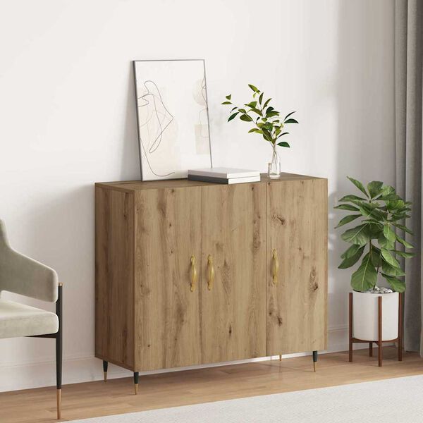 vidaXL Sideboard Artisan Oak 90 x 34 x 80 cm Engineered Wood