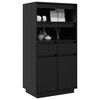 vidaXL Highboard Black 60x40x116.5 cm Solid Wood Pine