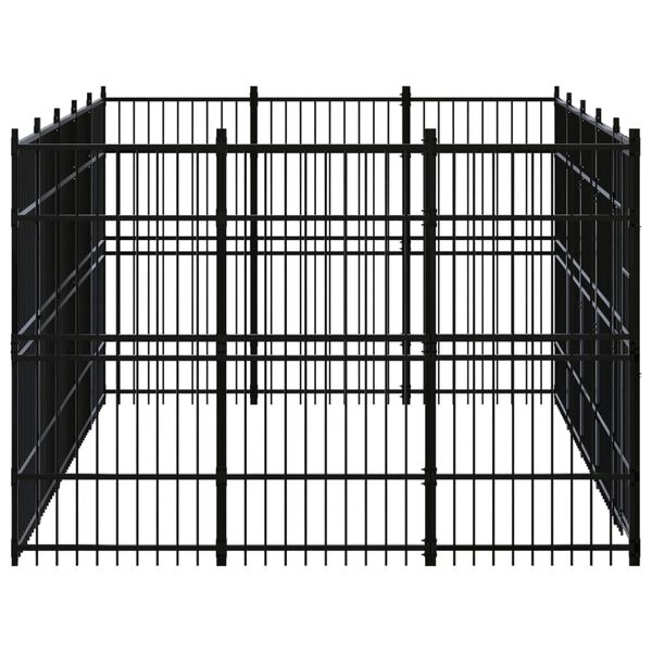 vidaXL Outdoor Dog Kennel Steel 13.82 m&sup2;